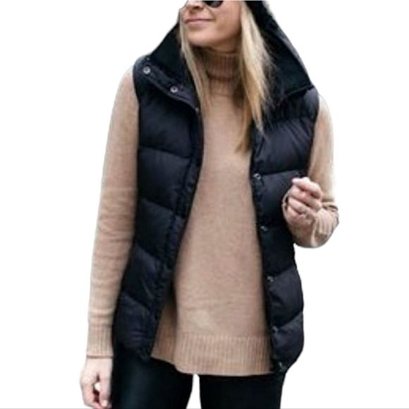 Tommy Hilfiger Black Quilted Vest Size Medium